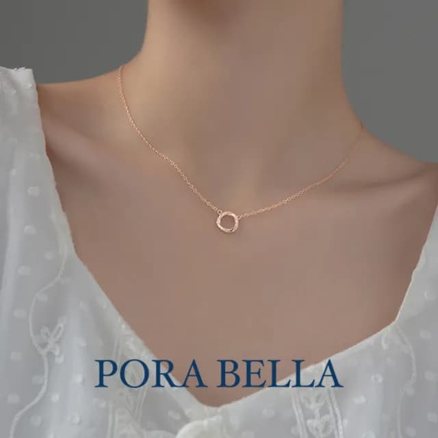 【Porabella】925純銀鋯石項鍊  莫比烏斯環項鍊Necklace