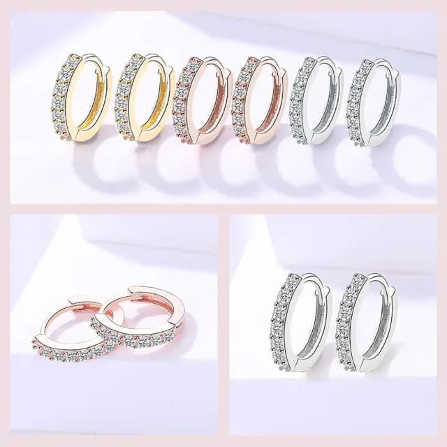 【Porabella】925純銀鋯石耳環 earrings