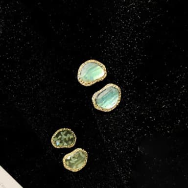 【時空間】湖面波光不規則造型耳環特降 送禮 禮物)