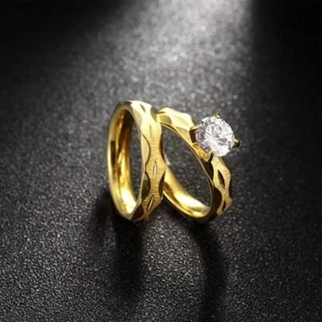 【米蘭精品】現貨+預購 鈦鋼戒指鑲鑽美式戒飾(經典雙層時尚套戒情人節生日聖誕節交換禮物男飾品73le217)