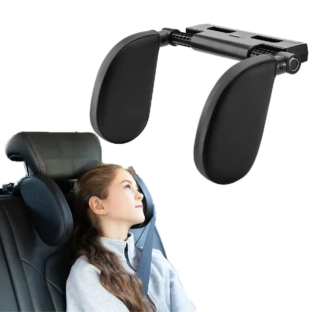 【車車用的】皮革汽車座椅側靠護頸頭枕(可調節 護頸枕 車用枕 側睡枕 側靠枕 汽車頭枕 汽車靠枕 交換禮物)