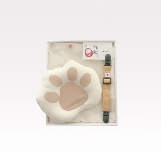 【Nizio】招福掌隨身枕包巾彌月禮物組(可當餵乳枕、推車枕、趴睡枕)