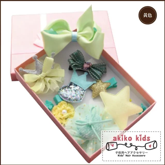 【Akiko Sakai】日本可愛造型系列兒童髮夾超值10件組禮盒(生日 送禮 禮物)