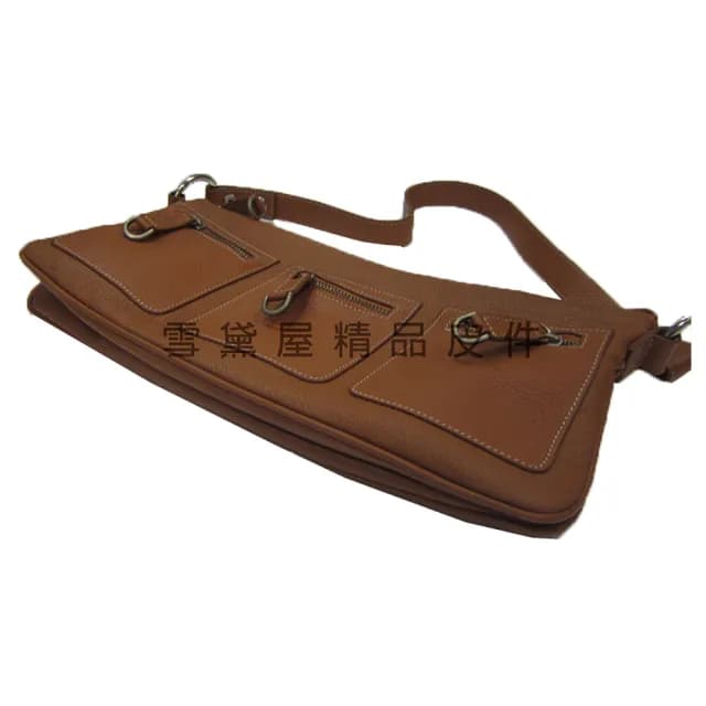 【SNOW.bagshop】情人節禮物 真皮 肩背包中容量主袋+外袋(真皮包包 共四層扁包100%進口牛皮革復古仿舊提肩