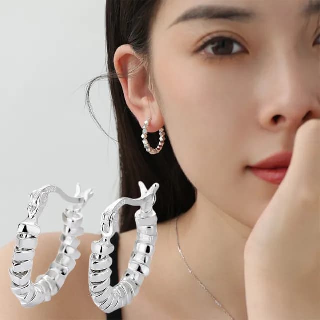 【MoonDy】包包 純銀耳環純銀 銀耳環 925  純銀耳針 純銀耳扣 耳環 S925 純銀耳環 百搭簡 