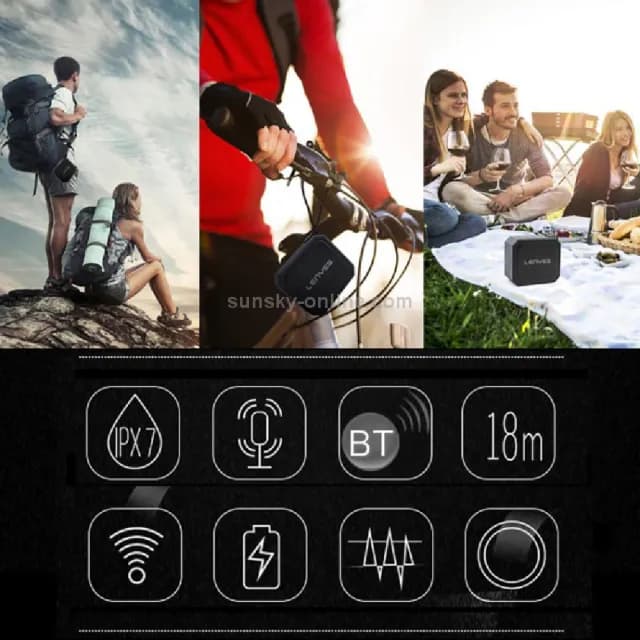 【特克曼數位 LENYES藍牙喇叭】S105雙串聯 軍規IPX7防水款(雙聲道 獨立低音震模)