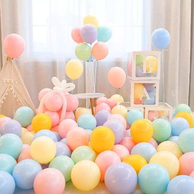 派對佈置莫蘭迪BABY禮物氣球盒-送打氣筒(周歲 畢業 生日派對 求婚告白 母親節 畢業 教室 氣球佈置)