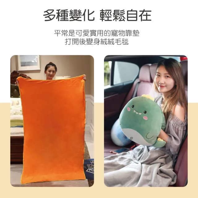 【暖暖生活】生日禮物 空調被 午睡抱枕靠墊珊瑚絨毯子 造型抱枕午睡毯(抱枕 趴趴枕 午睡枕)