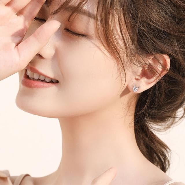 【Umi】一鹿有你可愛小鹿造型鋯石耳環(日韓時尚潮流女飾品 銀色耳飾 耳針 耳墜 耳釘 生日 情人節 禮物)