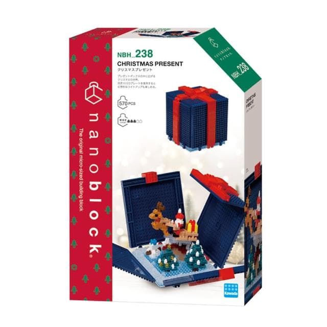 【nanoblock 河田積木】NBH_238 聖誕禮物盒
