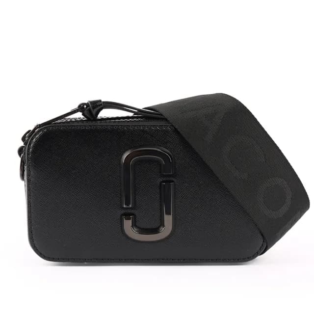 【MARC JACOBS 馬克賈伯】防刮牛皮Snapshot DTM 相機包(黑色)