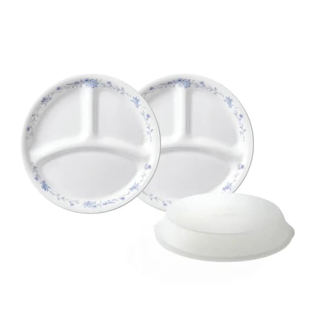 【CorelleBrands 康寧餐具】優雅淡藍3件式餐盤組(C02)