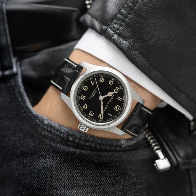 【HAMILTON 漢米爾頓旗艦館】陸戰墨菲腕錶42mm(自動上鍊 中性 皮革錶帶 H70605731)