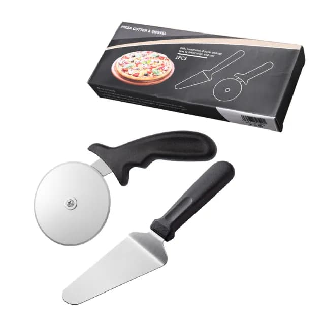 【餐廚好物】410不鏽鋼烘焙PIZZA刀套裝組(刀具 料理 派對 滾輪刀 披薩刀 烘焙用品 披薩工具)