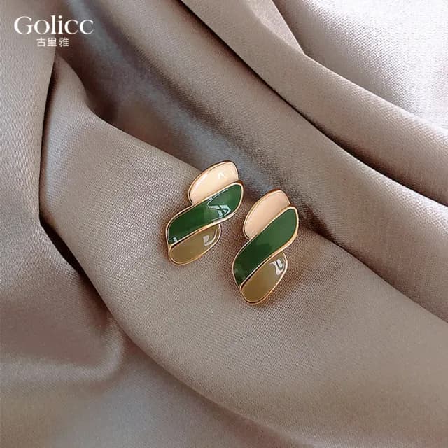 【Golicc】彩色 滴釉 耳環(七夕 情人節 生日 飾品 耳釘 耳飾 耳墜 禮物)