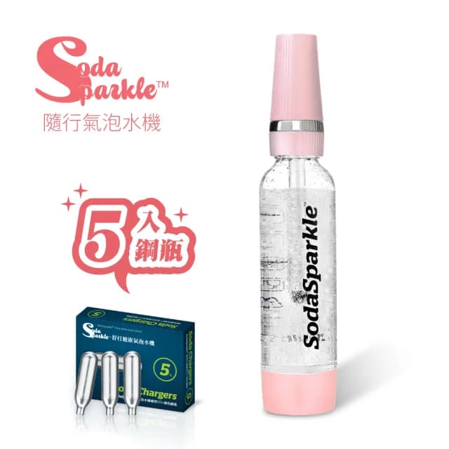 【enegreen 綠恩家】隨行果汁機 x SodaSparkle 隨行氣泡水機(贈5入鋼瓶/超輕量/可濾渣/中秋烤肉好健康)