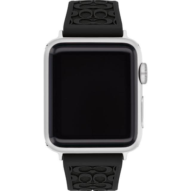 【COACH】Apple Watch 錶帶 38/40mm 適用 矽膠錶帶 - 黑色 520禮物 送禮(不含手錶)