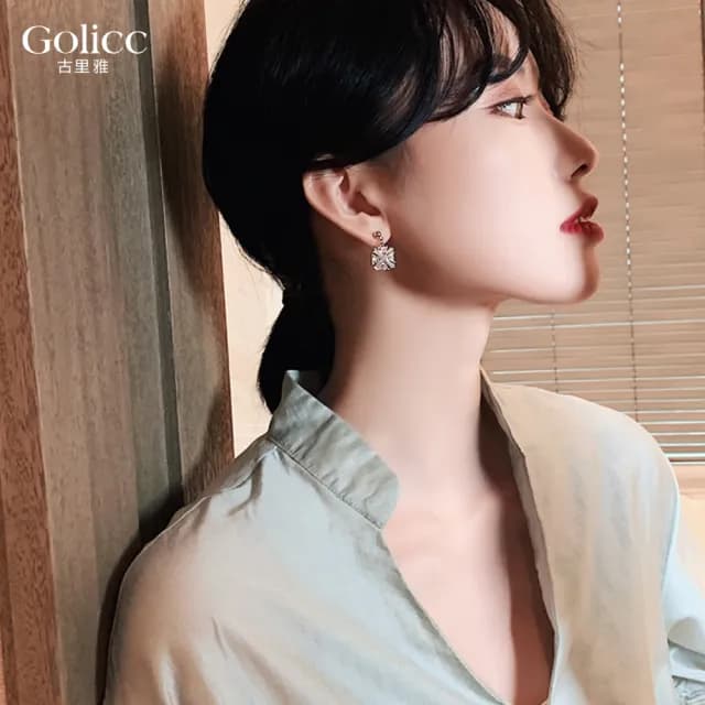 【Golicc】耳環 創意 雪花(七夕 情人節 生日 飾品 耳釘 耳飾 耳墜 禮物)