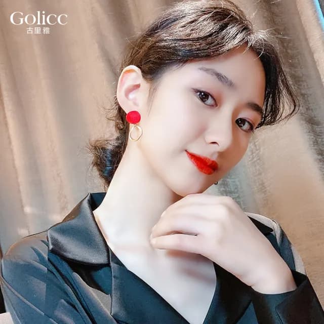【Golicc】耳環 簡約 復古(七夕 情人節 生日 飾品 耳釘 耳飾 耳墜 禮物)