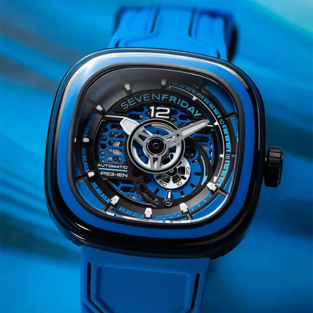 【SEVENFRIDAY】彩色碳纖維 透視自動上鍊機械錶-47X47.6mm 送禮 禮物 推薦(PS3/04)