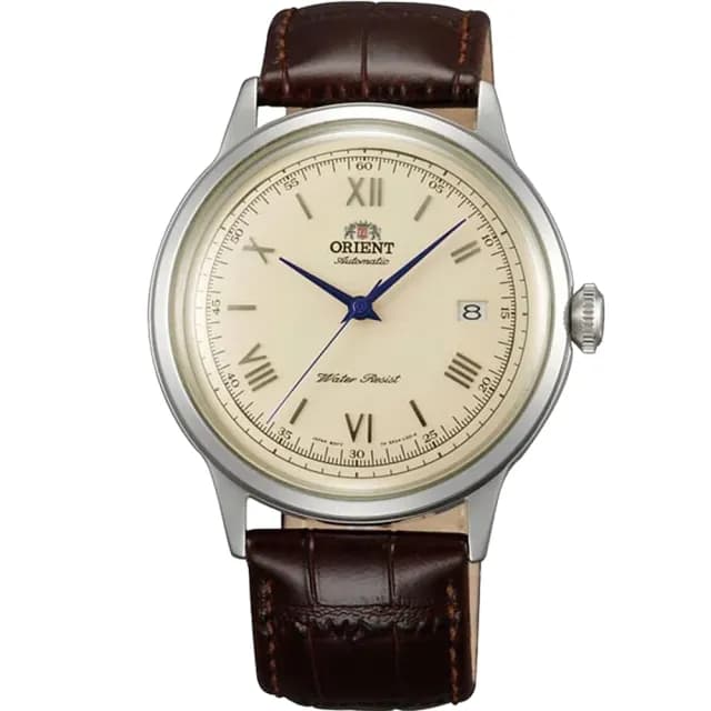 【ORIENT 東方錶】DATE Ⅱ 復古紳士日期機械錶-咖啡x銀框/40.5mm 情人節禮物(TAC00009N)