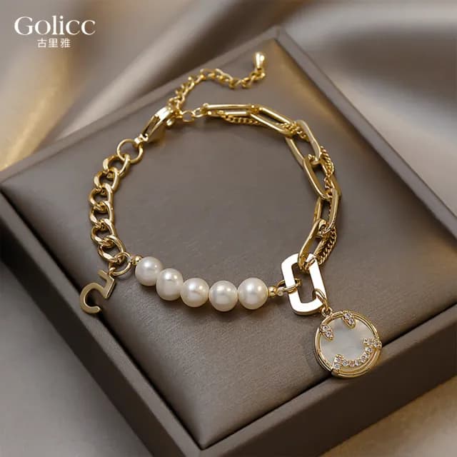 【Golicc】手鍊 巴洛克 笑臉(七夕 情人節 生日 手環 手繩 首飾 飾品 禮物)