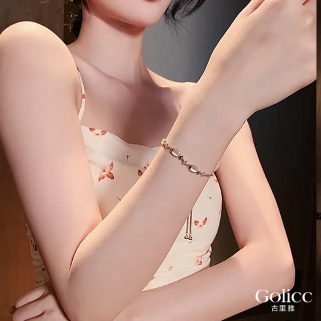 【Golicc】手鍊 簡約 貓眼(七夕 情人節 生日 手環 手繩 首飾 飾品 禮物)
