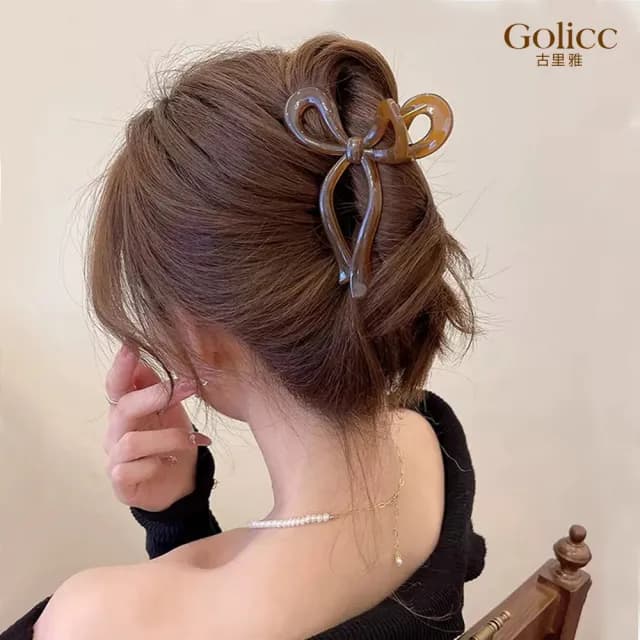 【Golicc】髮夾 韓國 氣質 蝴蝶結 買一送一(99購物限定 生日 髮飾 髮帶 飾品 禮物)