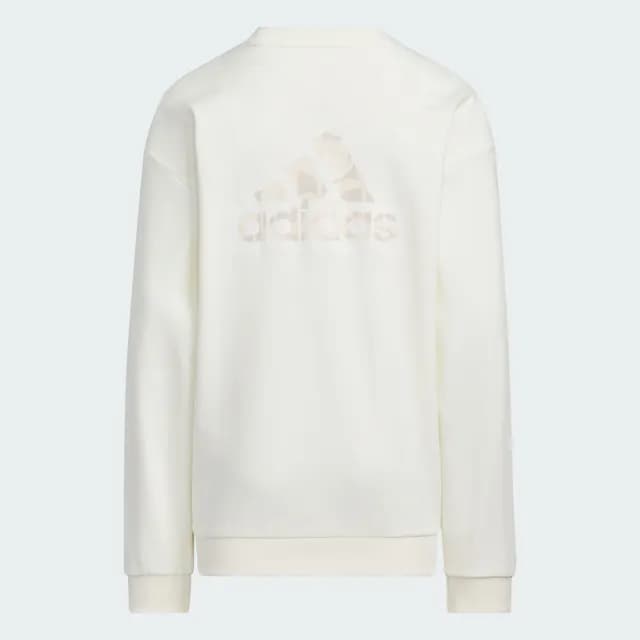 【adidas 愛迪達】長袖上衣 大學T 童裝(IQ1262)