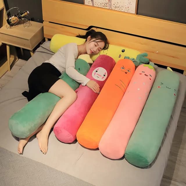【DREAMCATCHER】130CM 可愛長條抱枕(床頭靠枕/床頭枕/夾腿枕/床圍枕/交換禮物/毛絨抱枕)