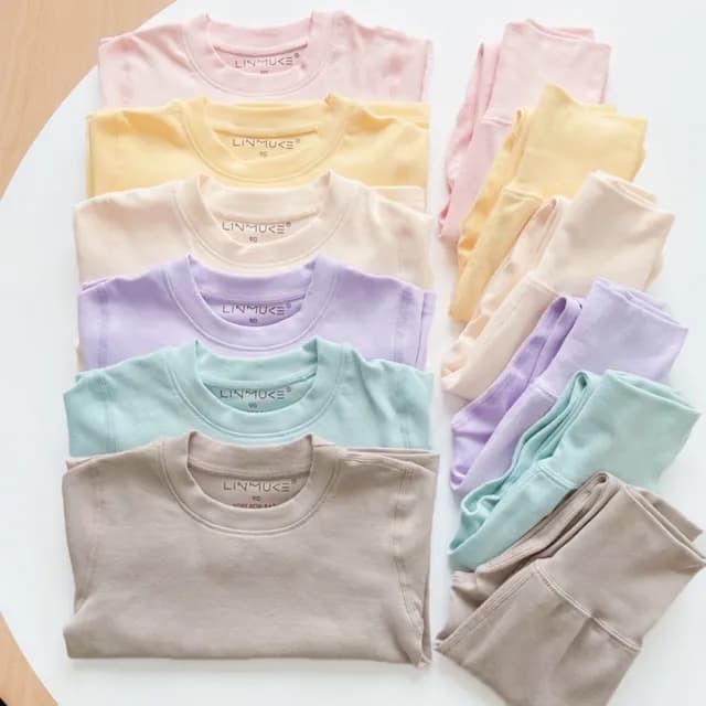 【橘魔法】純色磨毛護肚居家服套裝(睡衣 居家服 內搭 中性款 男童 女童 童裝 兒童)