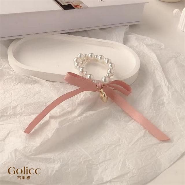 【Golicc】髮圈 小香風 珍珠 蝴蝶結 髮圈(母親節 生日 情人節 髮飾 頭飾 大腸圈 髮夾 禮物)