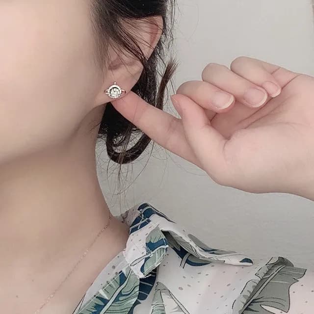 【巴黎精品】現貨+預購 莫桑鑽石耳環925純銀耳環耳針銀飾(0.5克拉女飾品生日情人節禮物p1as59)