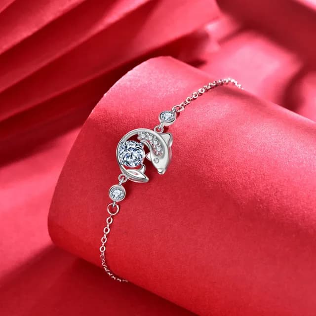 【巴黎精品】情人節禮物 現貨+預購 莫桑鑽手鍊925純銀銀飾(0.5ct錦鯉祈福復古女飾品p1as48)