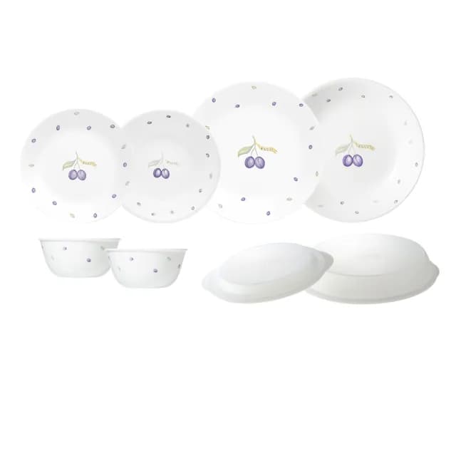 【CorelleBrands 康寧餐具】紫梅8件式餐盤組(H01)