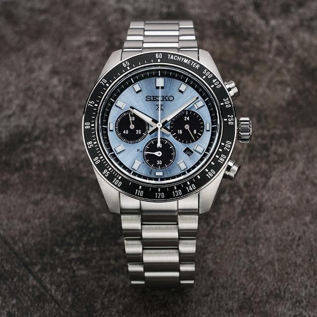 【SEIKO 精工】PROSPEX 冰藍熊貓錶太陽能三眼計時手錶 母親節 禮物 送禮(SSC935P1/V192-0AH0U)