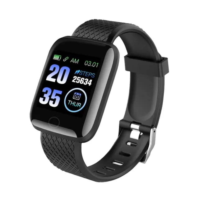 【AHOYE】D13藍芽運動手環 觸碰防水 黑色 計步器 心律