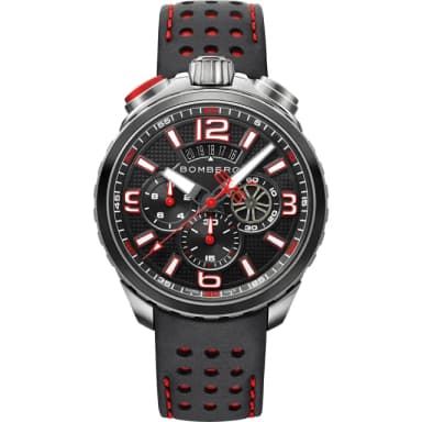 【BOMBERG】炸彈錶 BOLT-68 復刻黑紅三眼計時手錶 送禮 禮物 推薦(BS45CHSP.061-1.11)