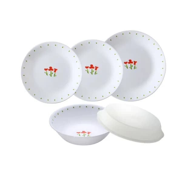 【CorelleBrands 康寧餐具】小紅花5件式餐盤組(E01)