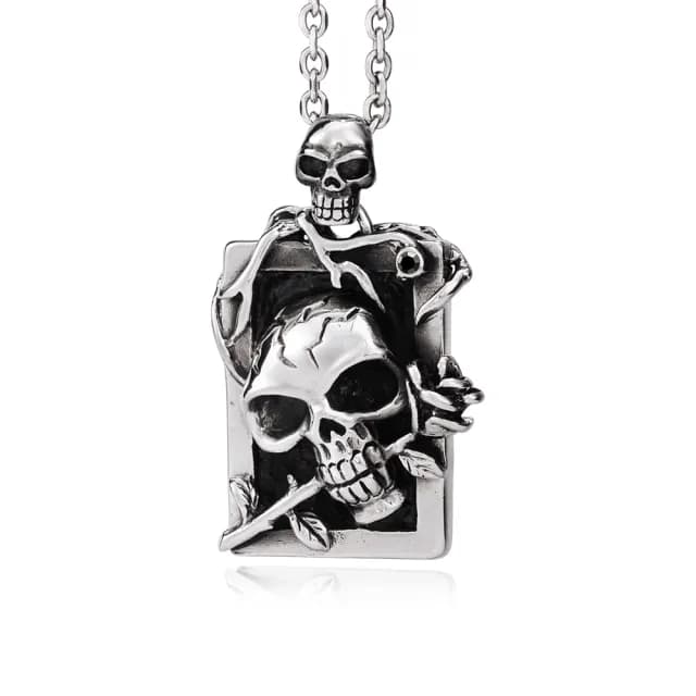 【AchiCat】項鍊．骷髏．男生(白色情人節禮物)