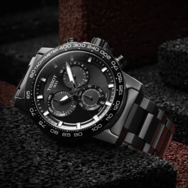 【TISSOT 天梭 官方授權】SUPERSPORT CHRONO 三眼計時手錶-45.5mm 情人節 禮物(T1256173305100)