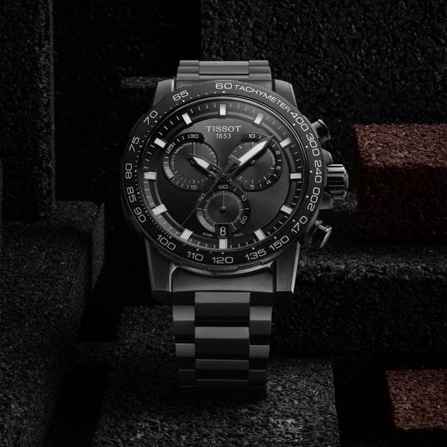 【TISSOT 天梭 官方授權】SUPERSPORT CHRONO 三眼計時手錶-45.5mm 情人節 禮物(T1256173305100)