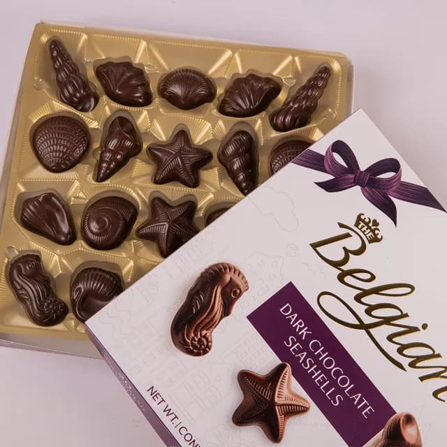 【比利時The Belgian】經典貝殼夾心黑巧克力禮盒250g