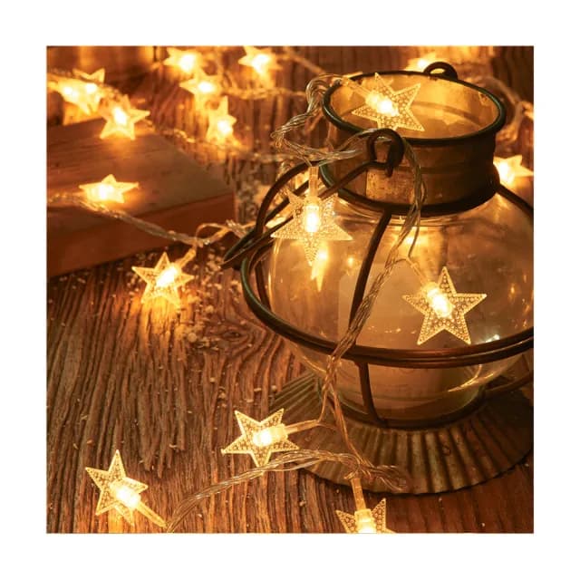 聖誕佈置唯美LED星星燈4組(聖誕燈 氣氛燈 交換禮物 聖誕節 布置 生日派對 佈置)