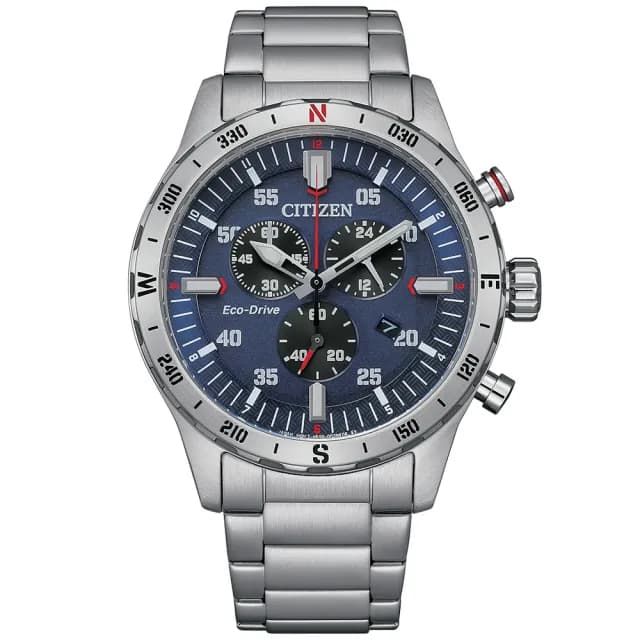 【CITIZEN 星辰】Chronograph系列 型男時尚 光動能 三眼計時腕錶 畢業禮物 送禮 推薦(AT2520-89L)