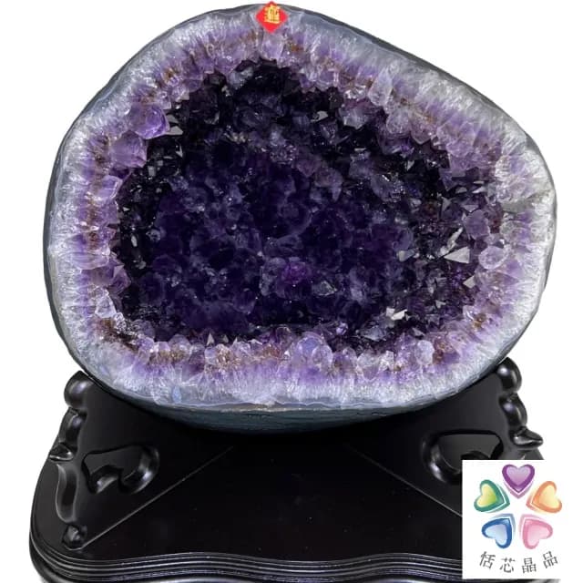 【恬芯晶品】10.62kg巴西頂級紫晶圓洞聚寶盆AM60(桌上型聚財招財貴人開運風水擺件帝王紫水晶洞新居禮物)