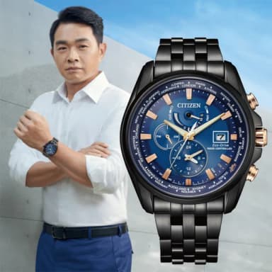 【CITIZEN 星辰】彭政閔廣告款 限量台灣25周年光動能萬年曆電波手錶 母親節 送禮 禮物(AT9126-82L)