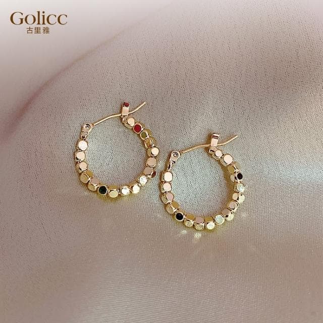 【Golicc】耳環 復古 港風(618 七夕 情人節 生日 飾品 耳飾 耳墜 禮物)