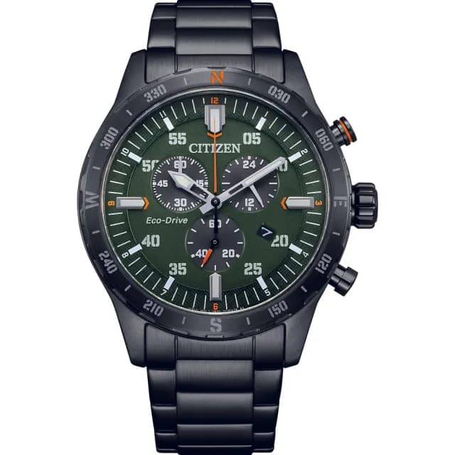 【CITIZEN 星辰】Chronograph 潮玩計時光動能腕錶 手錶 男錶 畢業 禮物 推薦(AT2527-80X)