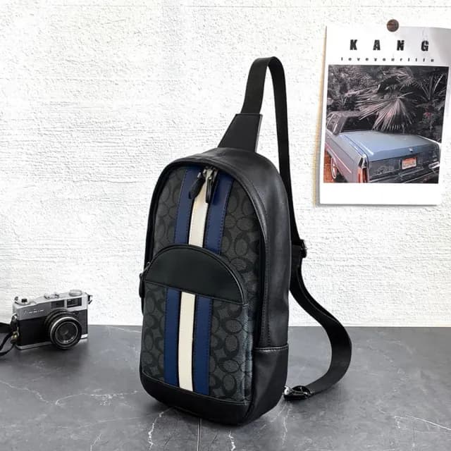【LEEHER】情人節禮物 男生包包/側背包/斜背包/單肩胸包/撞色包/歐美包包/男生潮流包/日系包包/皮革包包/男